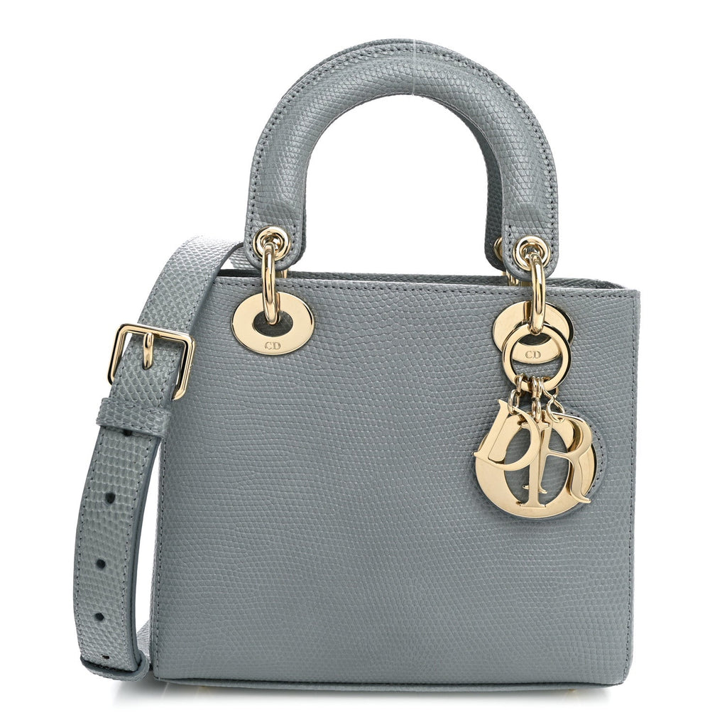 Dior Lizard Small Lady Dior Cloud Blue
