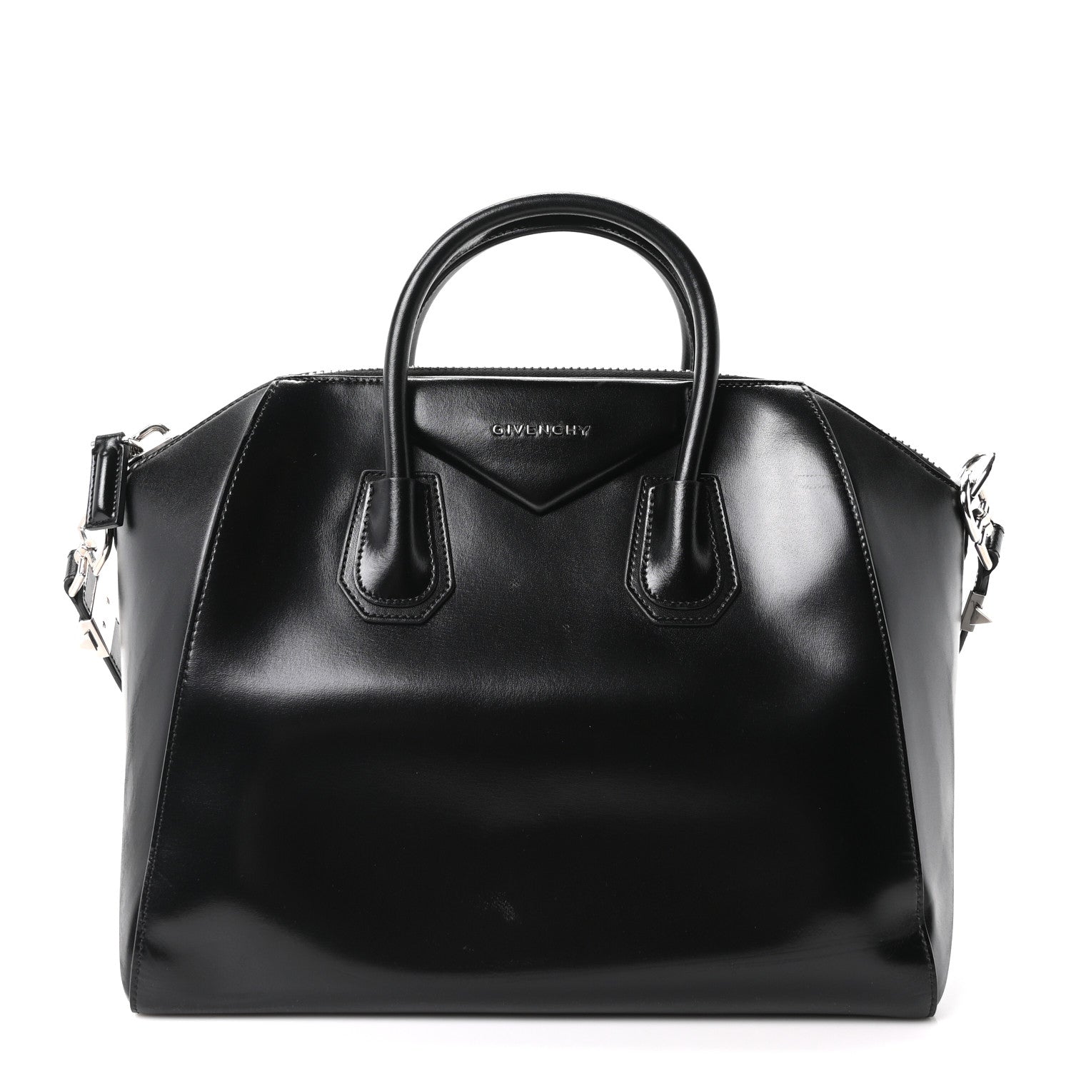 Givenchy Shiny Lord Calfskin Medium Antigona Black