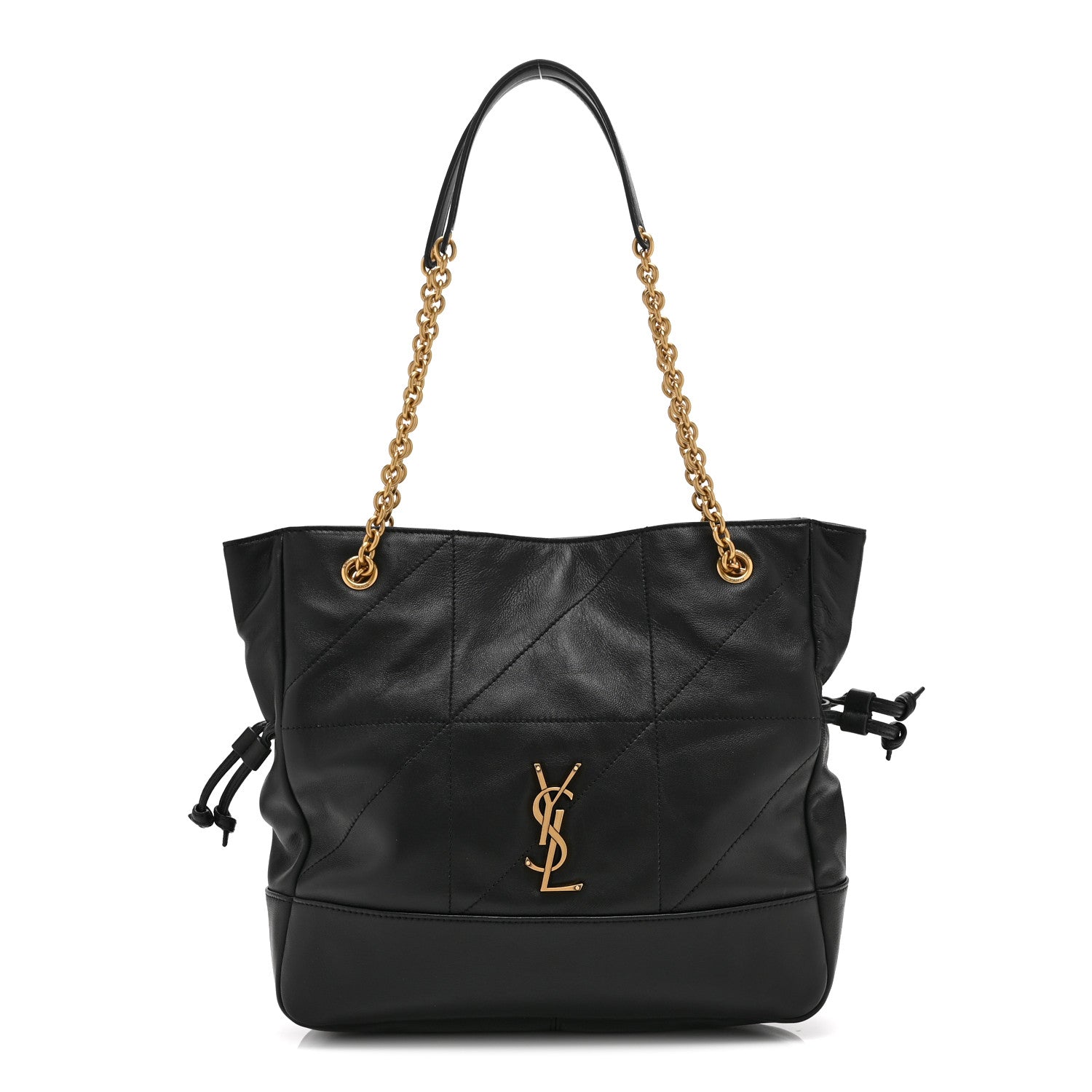 Saint Laurent Lambskin Medium Jamie Shopping Tote Black