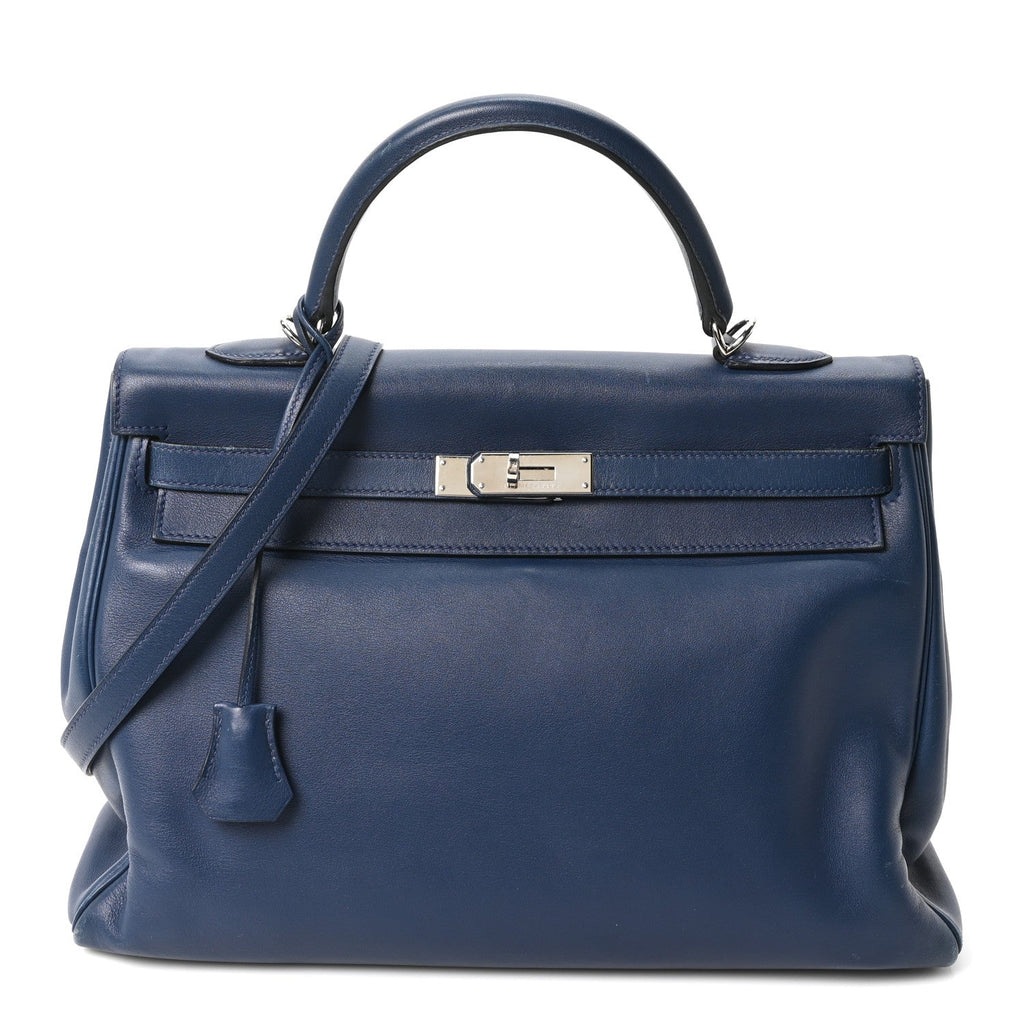 Hermès Swift Kelly 35 Bleu De Prusse