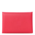 Hermès Epsom Calvi Duo Card Case Framboise
