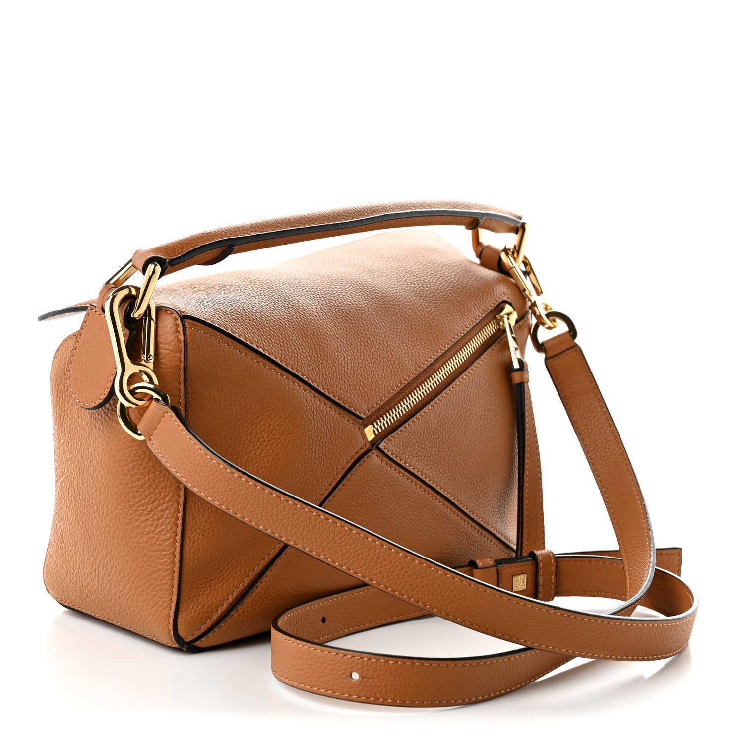 Loewe Calfskin Small Puzzle Bag Light Caramel