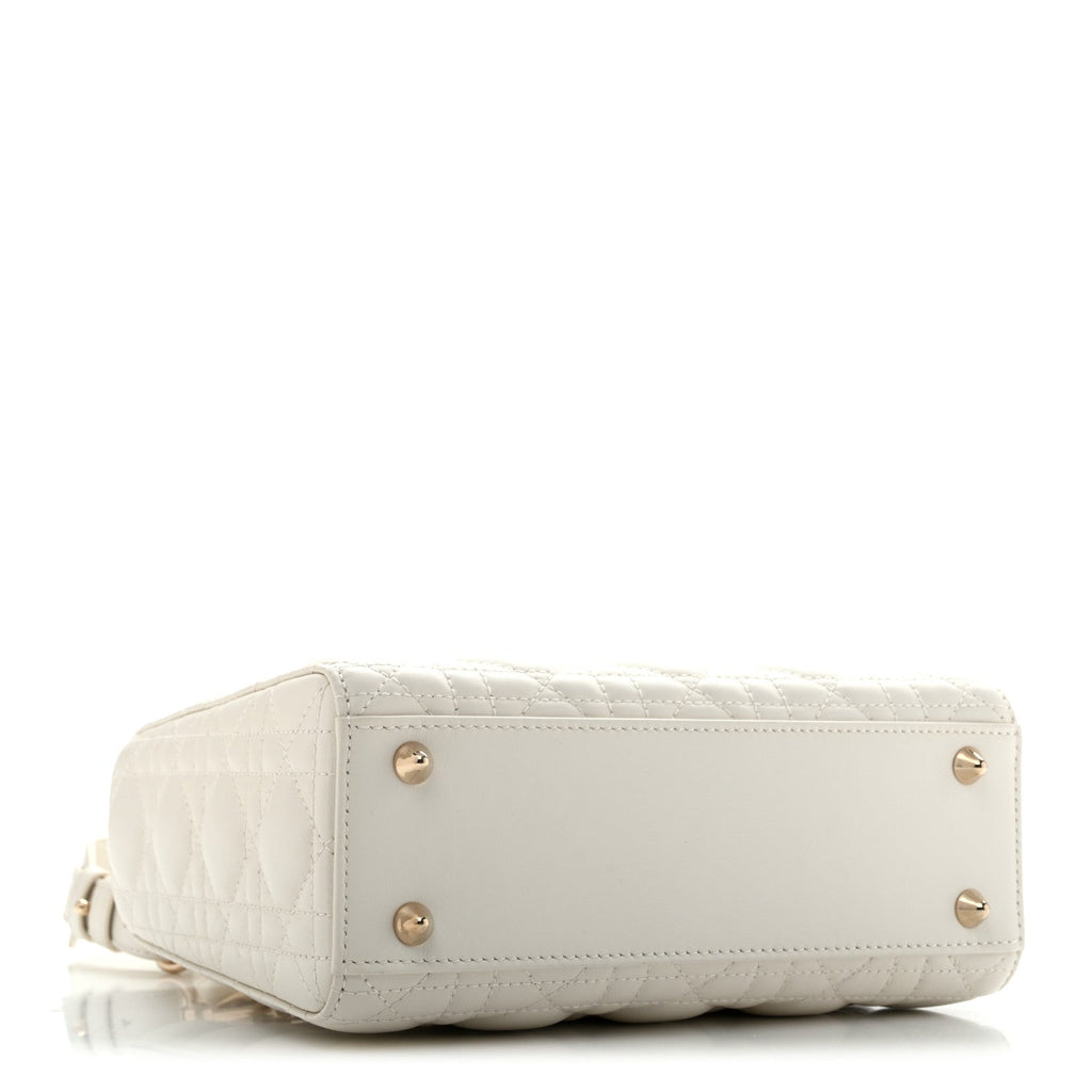 Dior Lambskin Cannage Small My ABCDior Lady Dior White