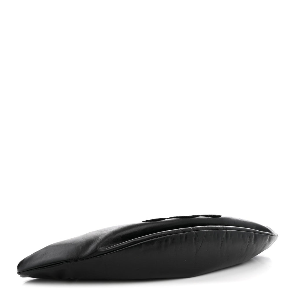 Celine Calfskin Triomphe Clutch Pouch Black