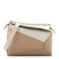 Loewe Classic Calfskin Small Puzzle Edge Bag Soft White Paper Craft