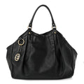 Gucci Guccissima Large Sukey Tote Black