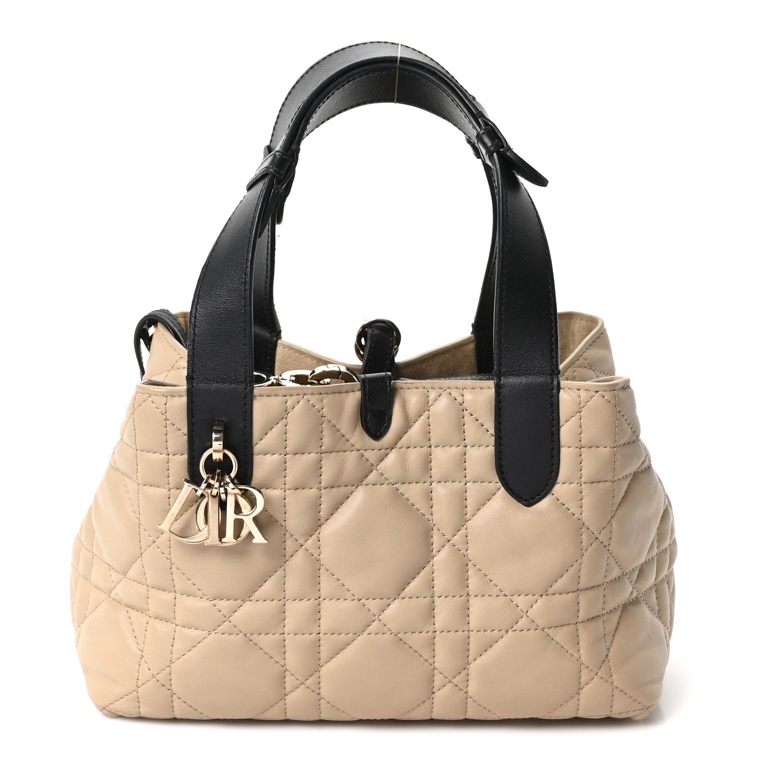 Dior Calfskin Macrocannage Small Toujours Tan Black