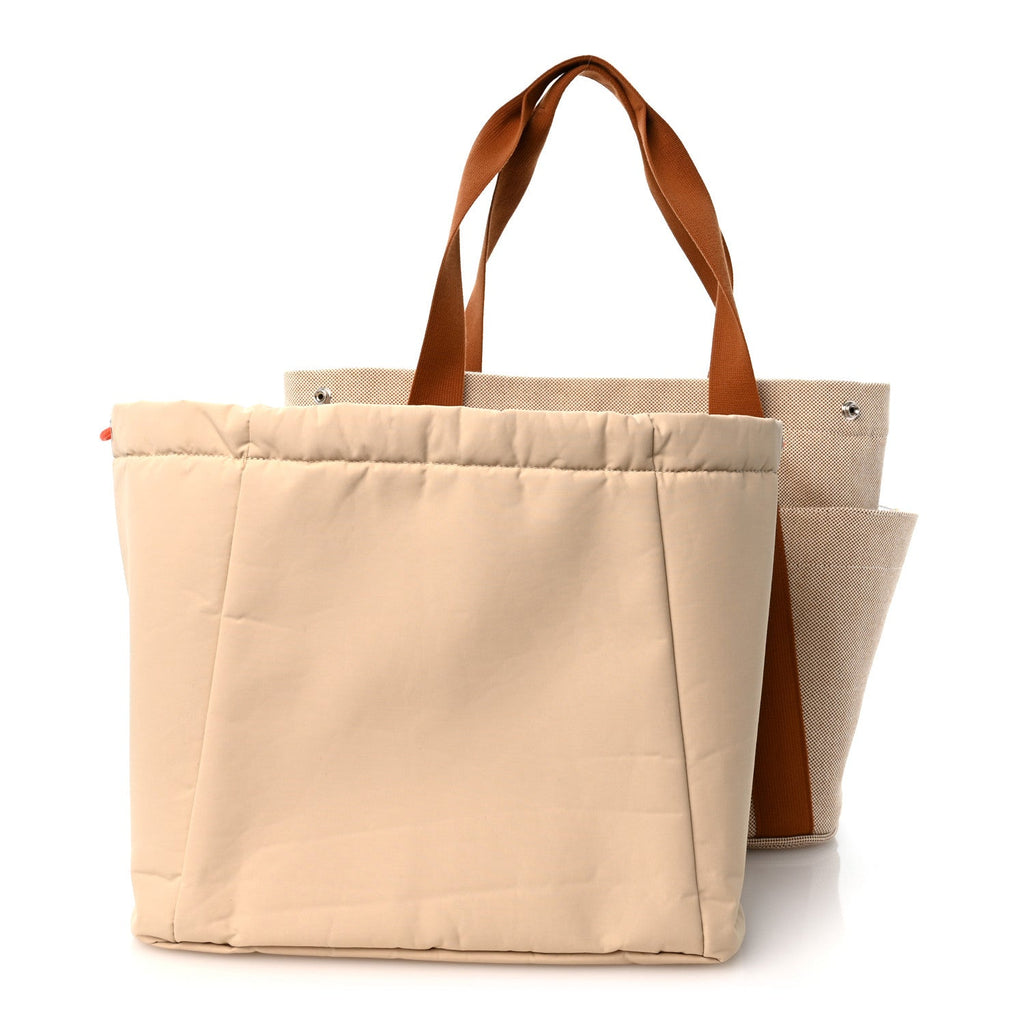 Hermès H Canvas Cabriole Nappy Bag Biscuit