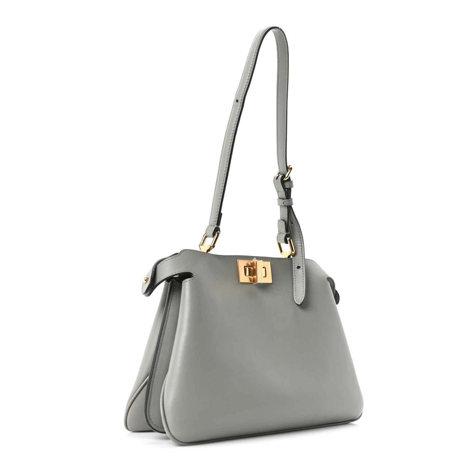 Fendi Vitello Small Soft Peekaboo Satchel Matcha Latte
