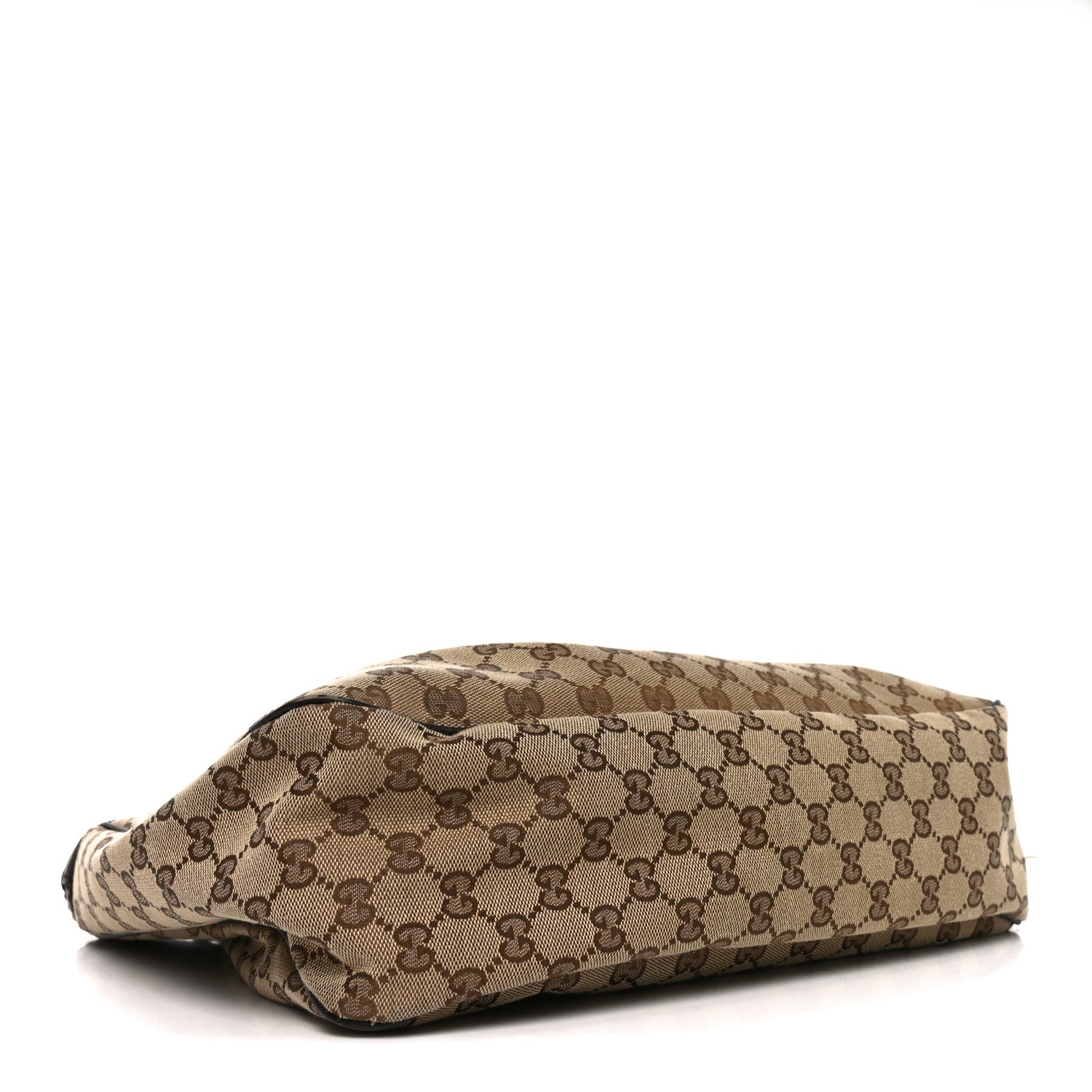 Gucci Monogram Medium Sukey Tote Dark Brown