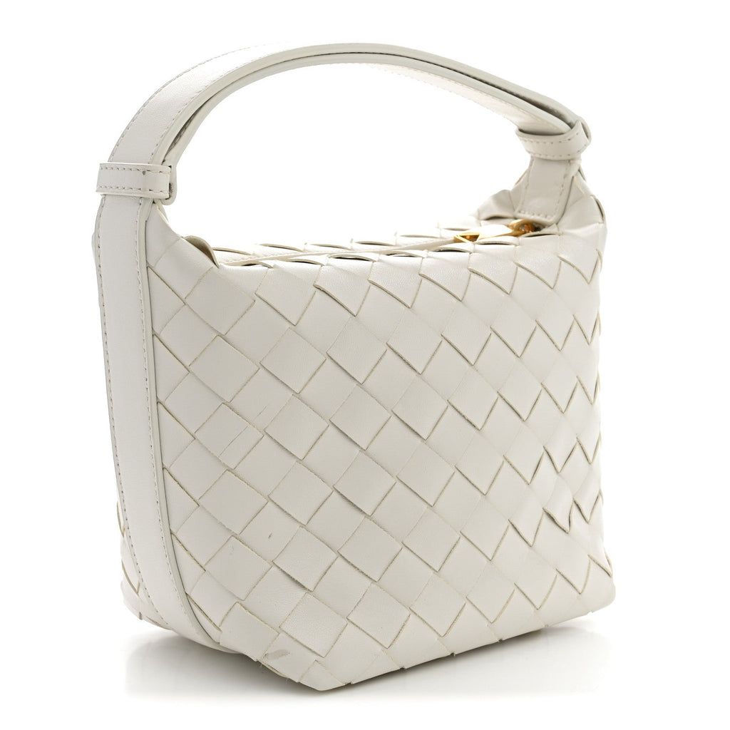 Bottega Veneta Nappa Intrecciato Heart Candy Wallace White