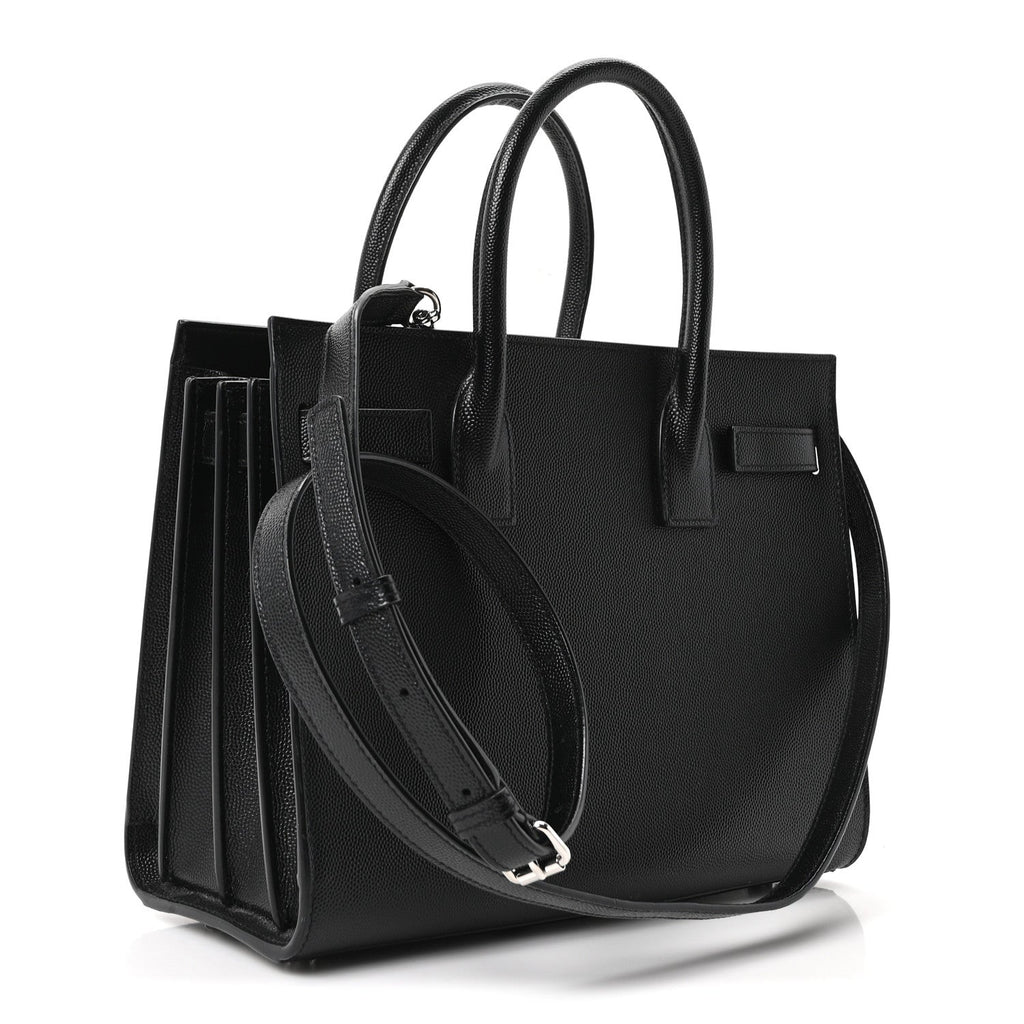 Saint Laurent Grain de Poudre Baby Sac De Jour Black