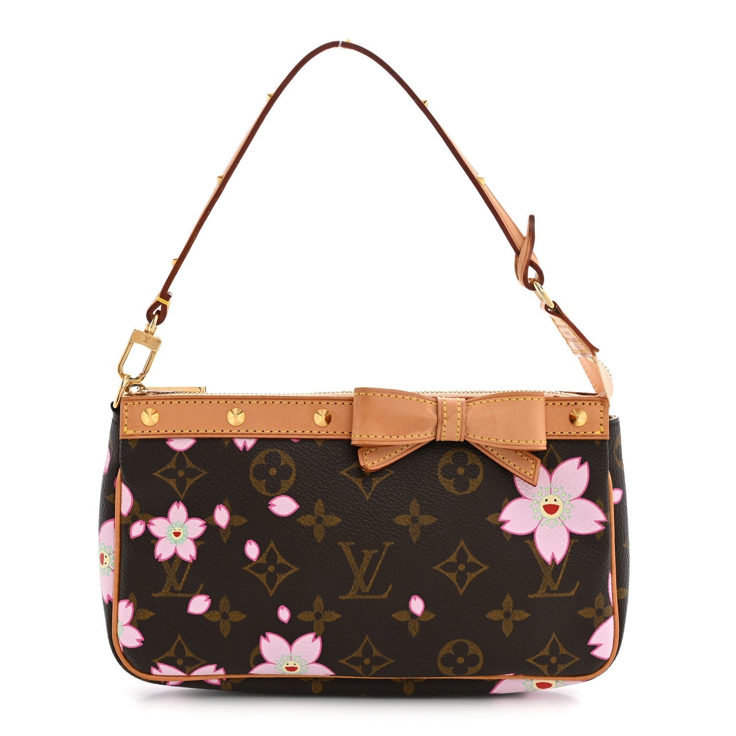 Louis Vuitton Monogram Cherry Blossom Pochette Accessories Brown