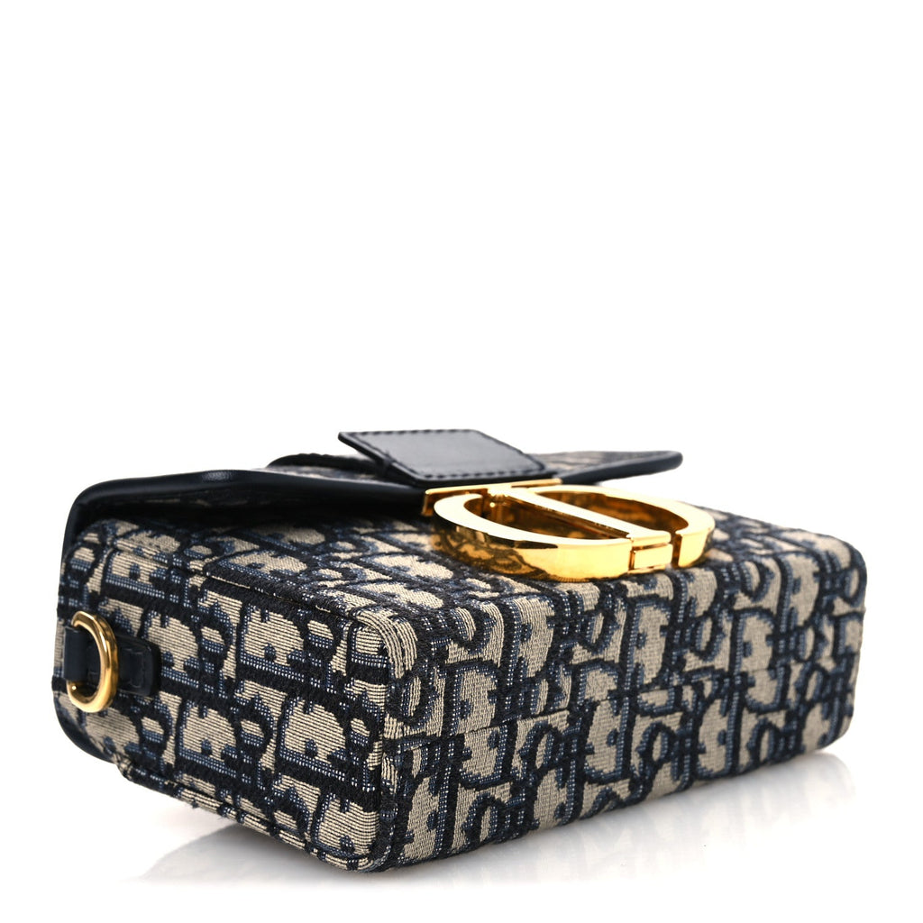 Dior Oblique 30 Montaigne Box Bag Blue