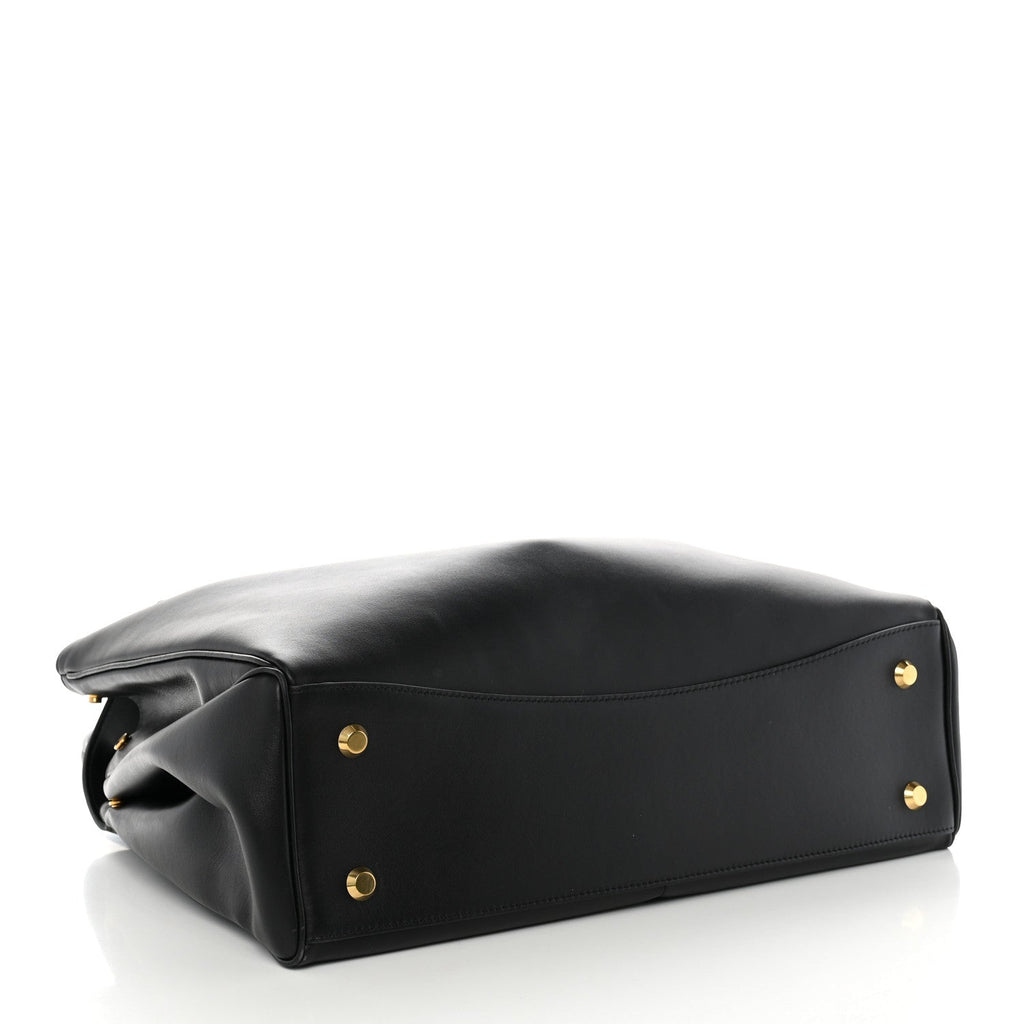 Balenciaga Smooth Calfskin Large Rodeo Top Handle Handbag Black