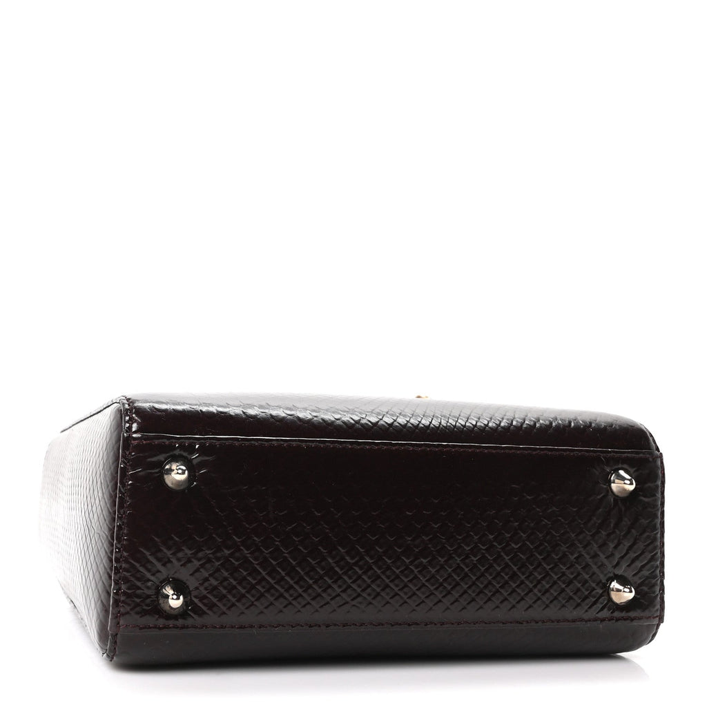 Dior Snakeskin Small Lady Dior Deep Amaranth
