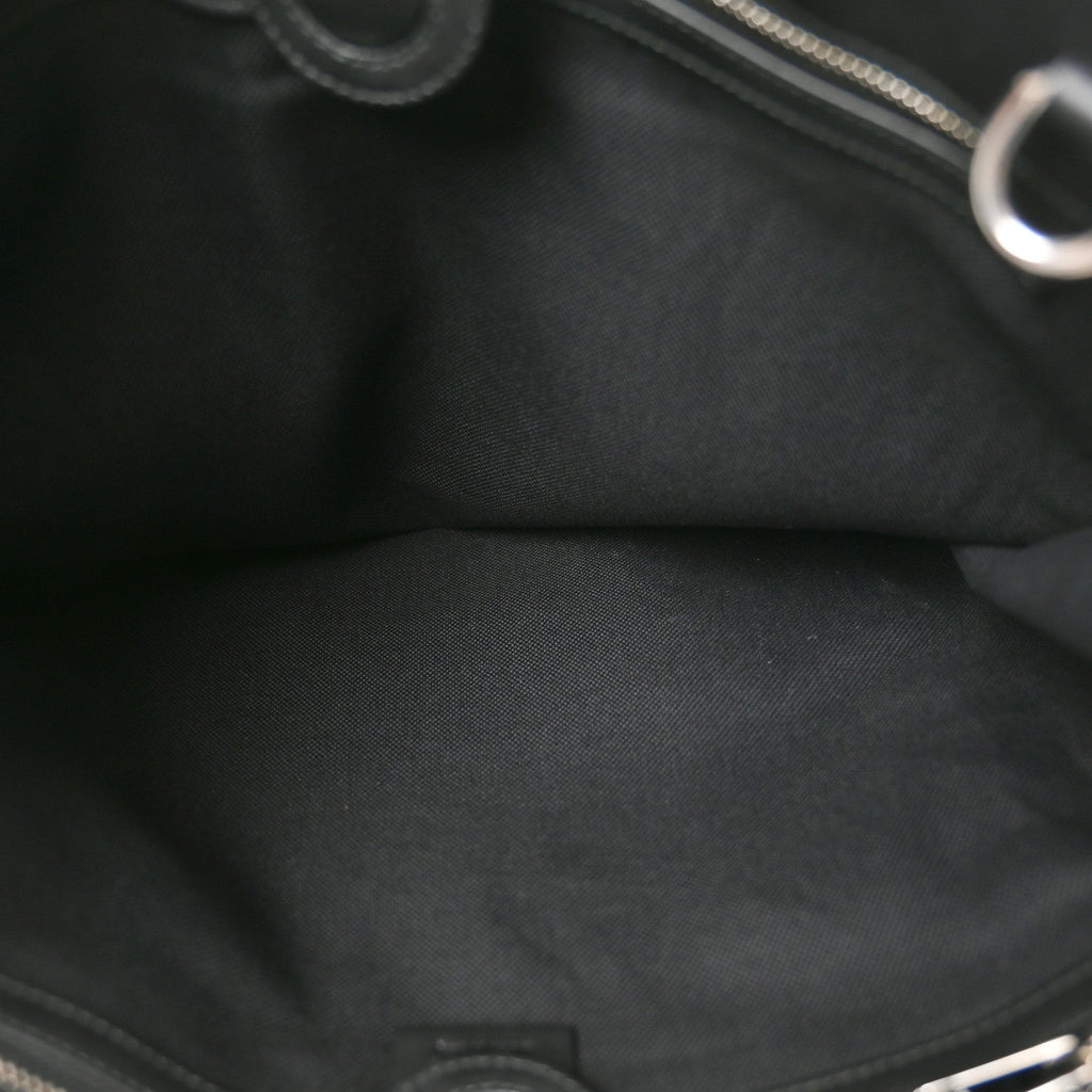 Gucci Soft GG Supreme Monogram Appia Calfskin Web Vertical Tote Black