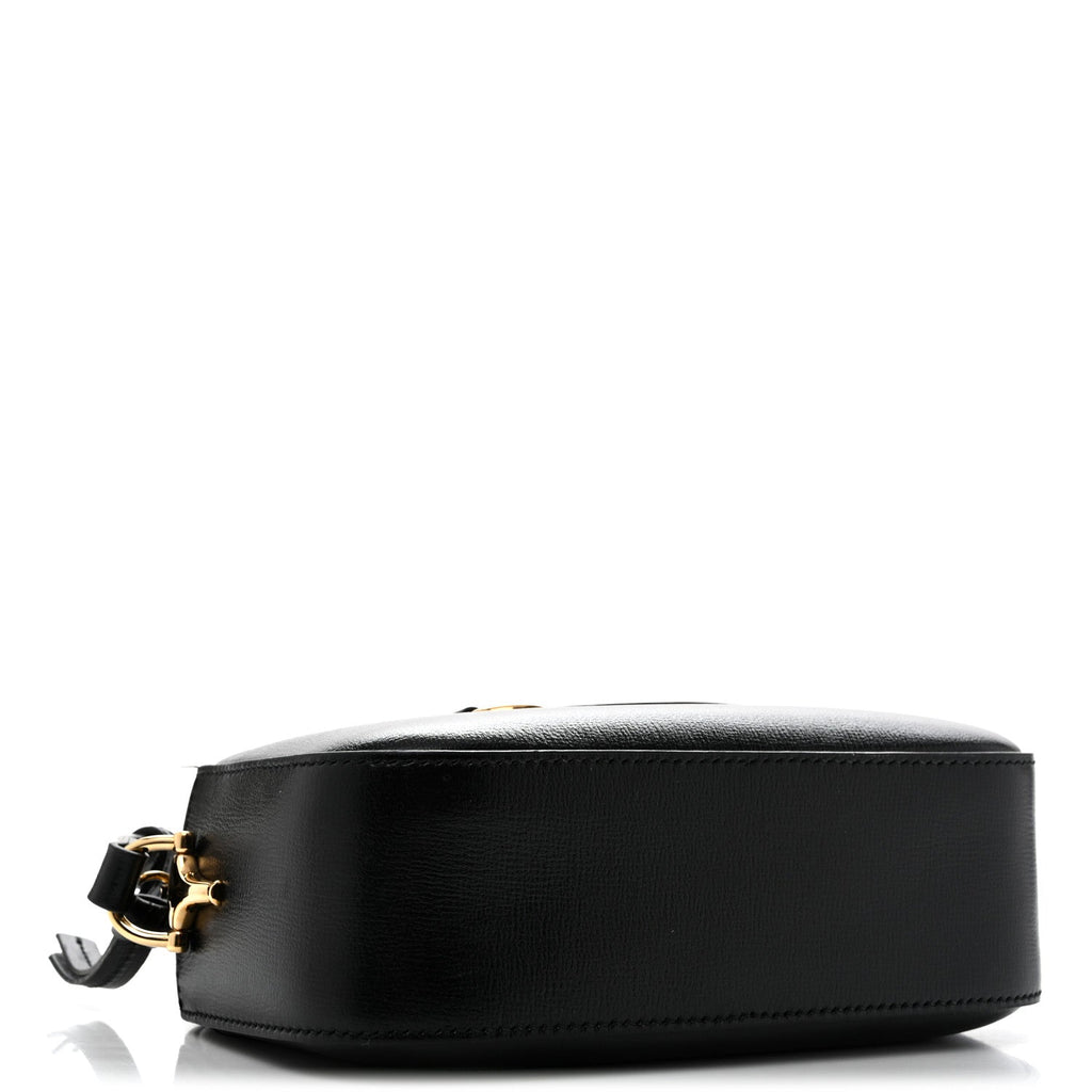 Gucci Calfskin Mini Horsebit 1955 Camera Shoulder Bag Black