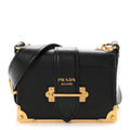 Prada City Calf Saffiano Cahier Bag Black