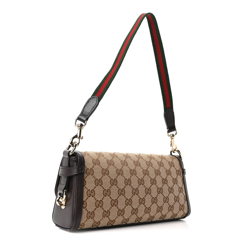 Gucci GG Monogram Small Luce Shoulder Bag Beige Ebony