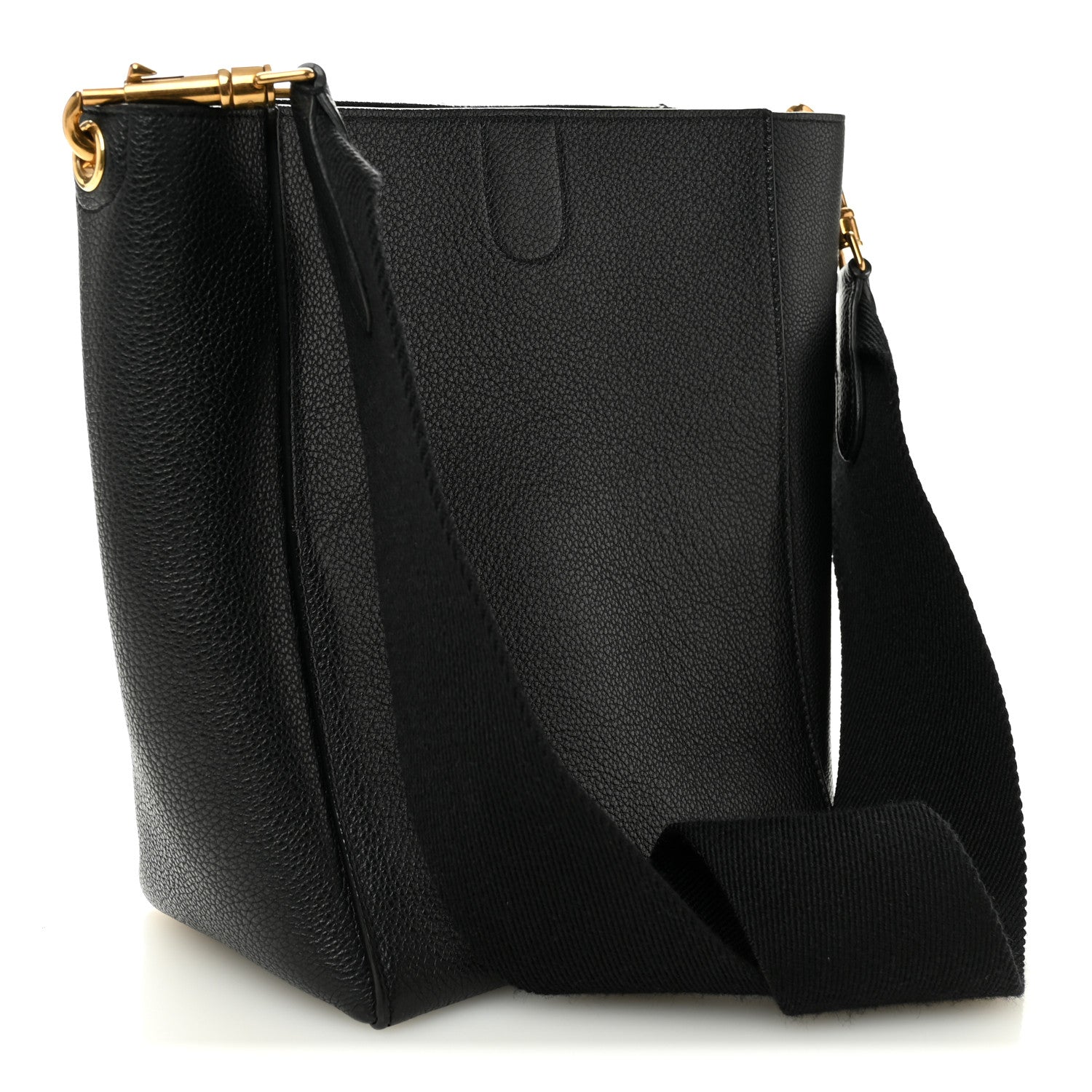 Celine Soft Grained Calfskin Small Sangle Bucket Bag Black
