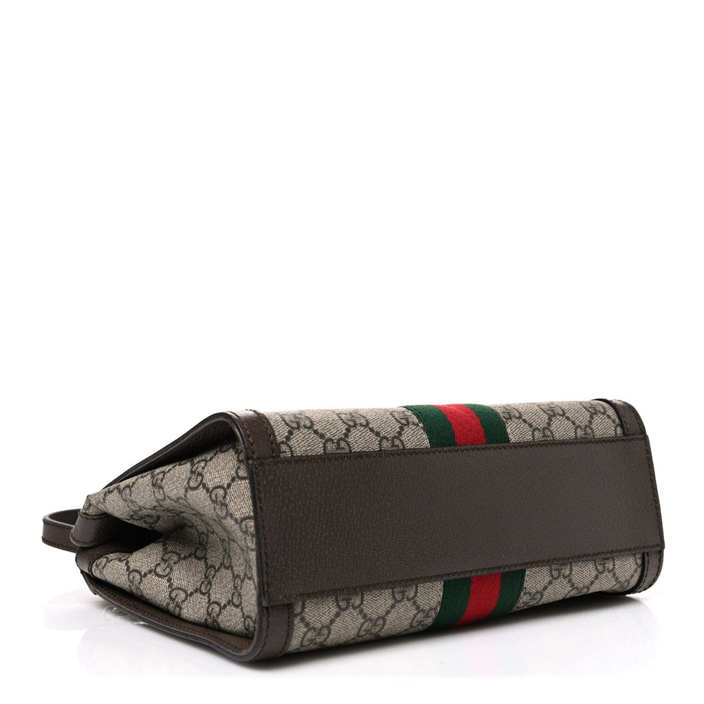 Gucci GG Supreme Monogram Small Ophidia Tote Bag Brown