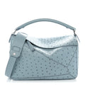 Loewe Ostrich Large Puzzle Bag Blue