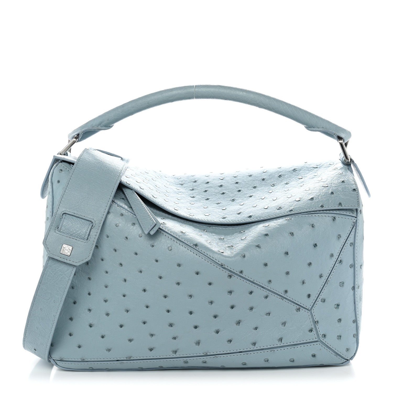Loewe Ostrich Large Puzzle Bag Blue