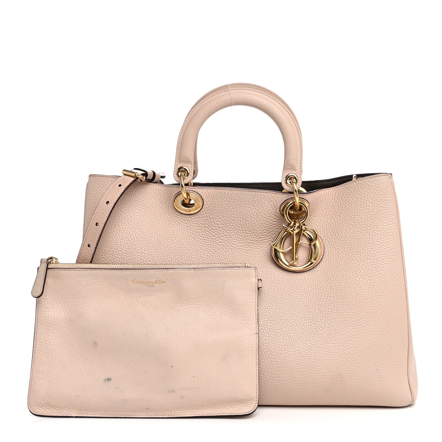 Dior Bullcalf Large Diorissimo Tote Rose Poudre