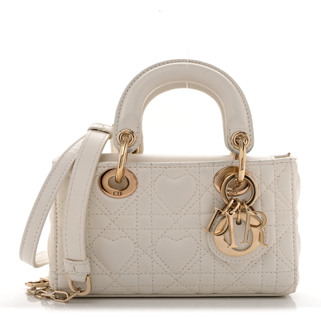 Dior Lambskin Cannage Dioramour Micro Lady D-Joy Latte