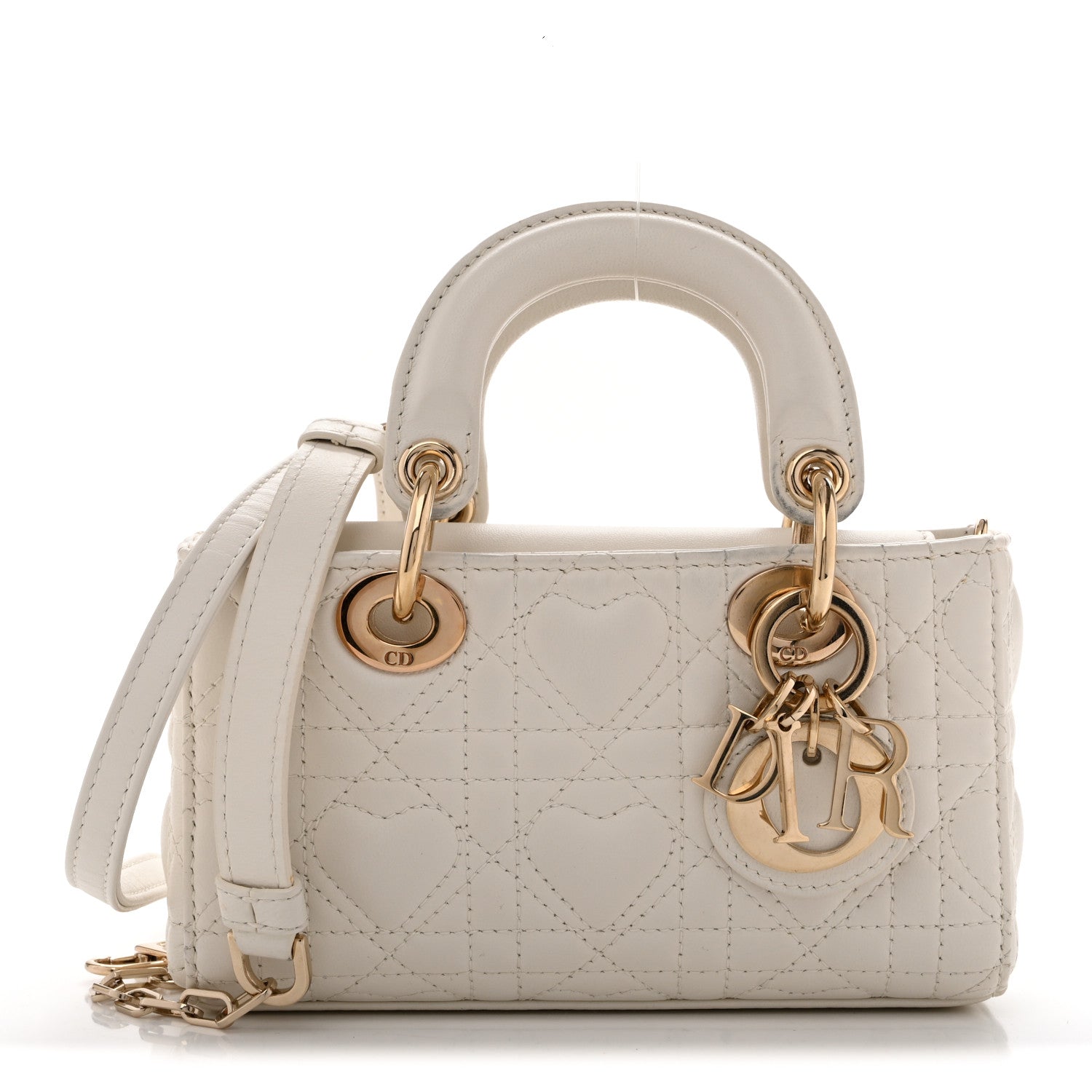 Dior Lambskin Cannage Dioramour Micro Lady D-Joy Latte