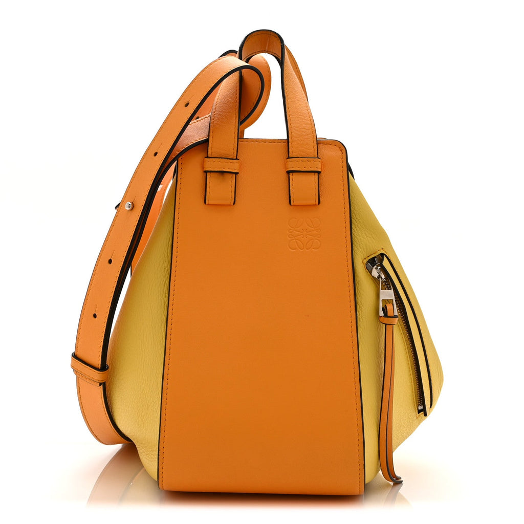 Loewe Calfskin Small Hammock Shoulder Bag Mandarin Yellow