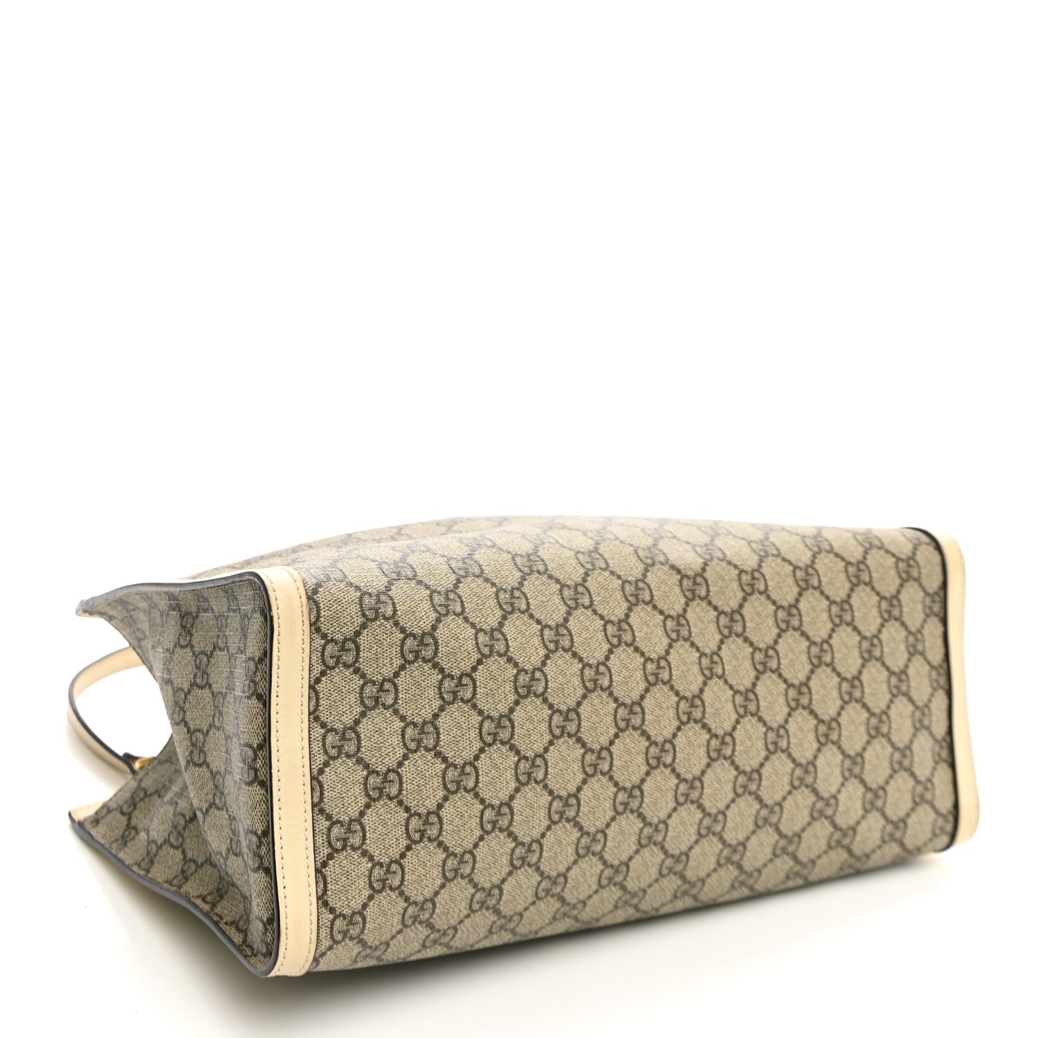 Gucci GG Supreme Monogram Medium Padlock Tote White