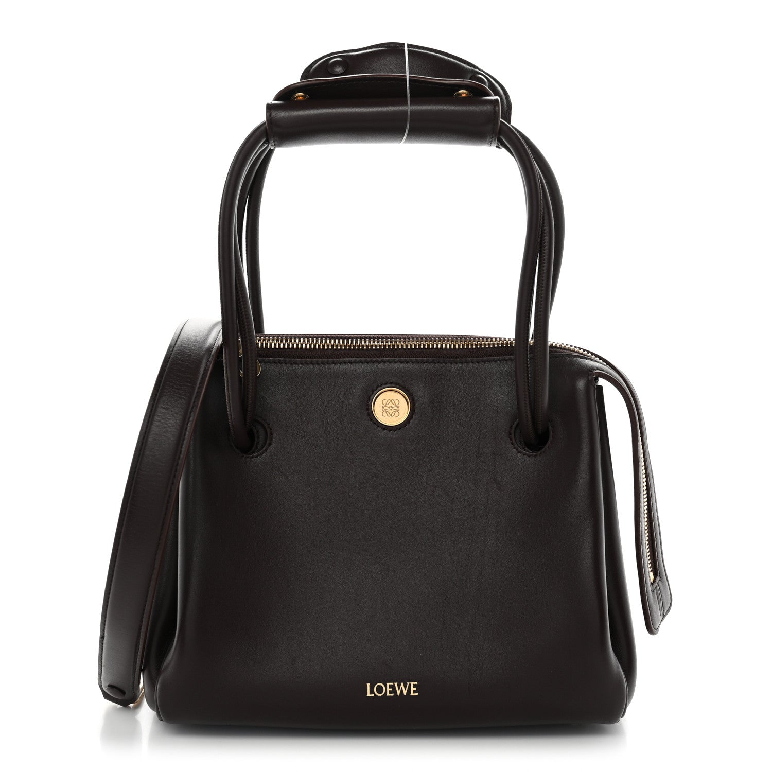 Loewe Supple Calfskin Small Madrid Bag Dark Brownie