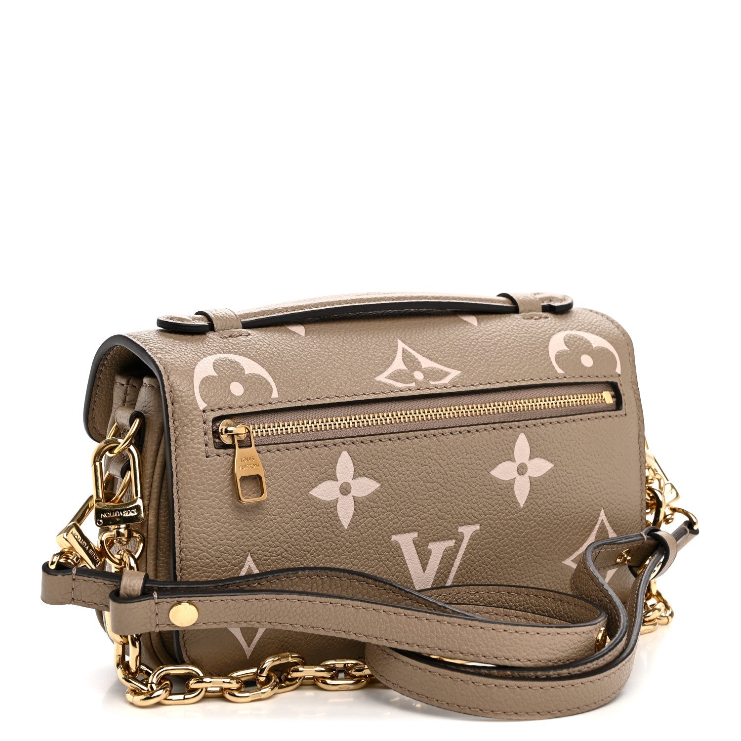 Louis Vuitton Empreinte Monogram Giant Pochette Metis East West Tourterelle Creme