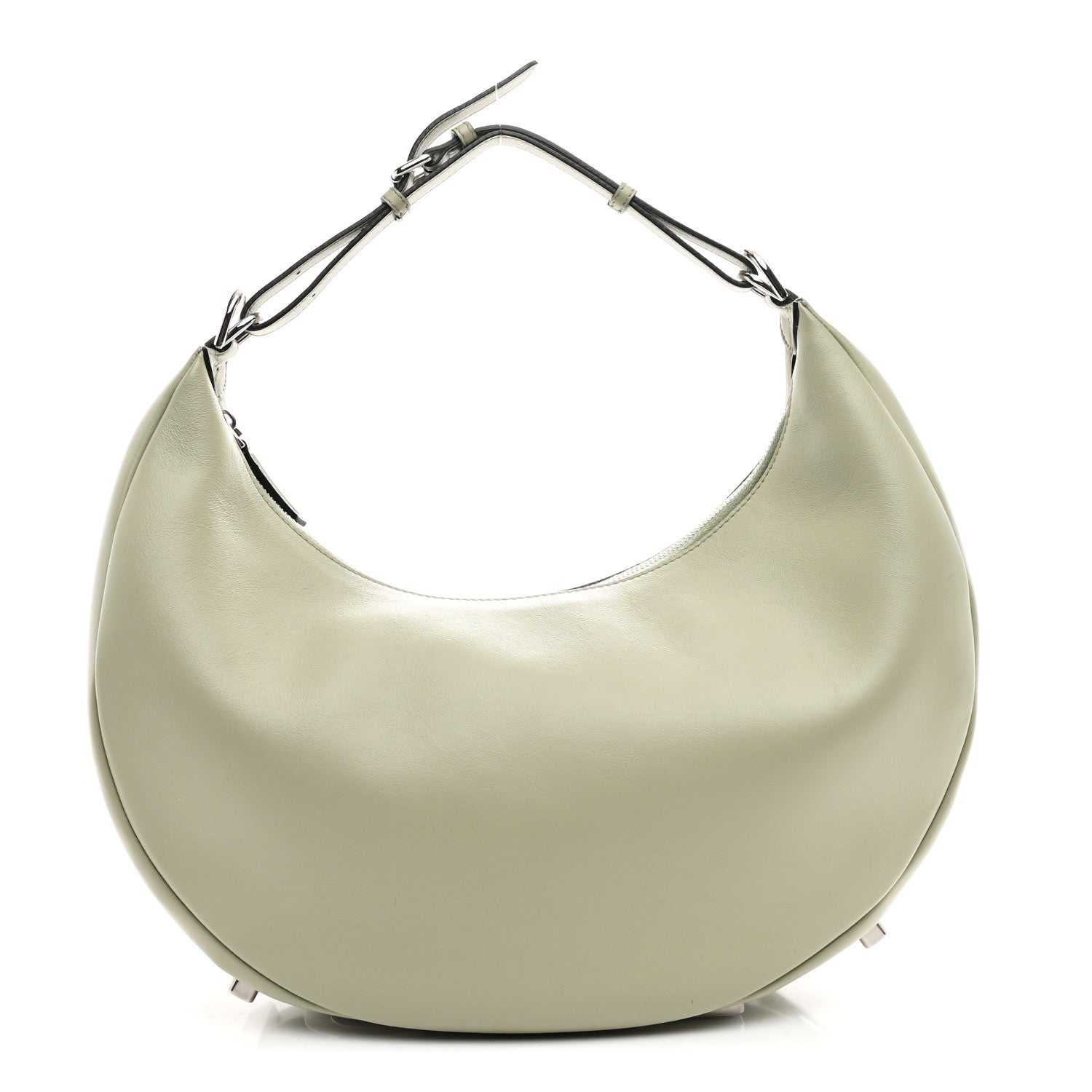 Fendi Vitello Grace Matte Medium Fendigraphy Hobo Bag Green Tea