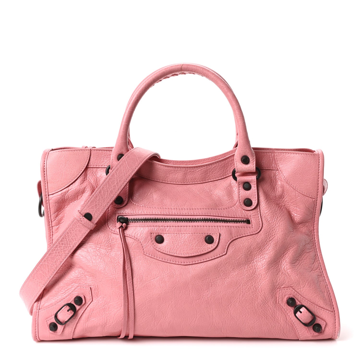 Balenciaga Agneau Arena Classic Hardware Medium Le City Vintage Pink