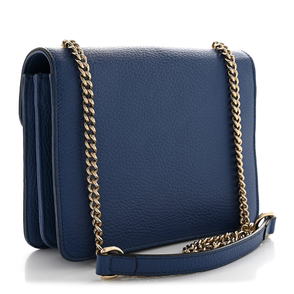 Gucci Dollar Calfskin Small Interlocking G Shoulder Bag Caspian
