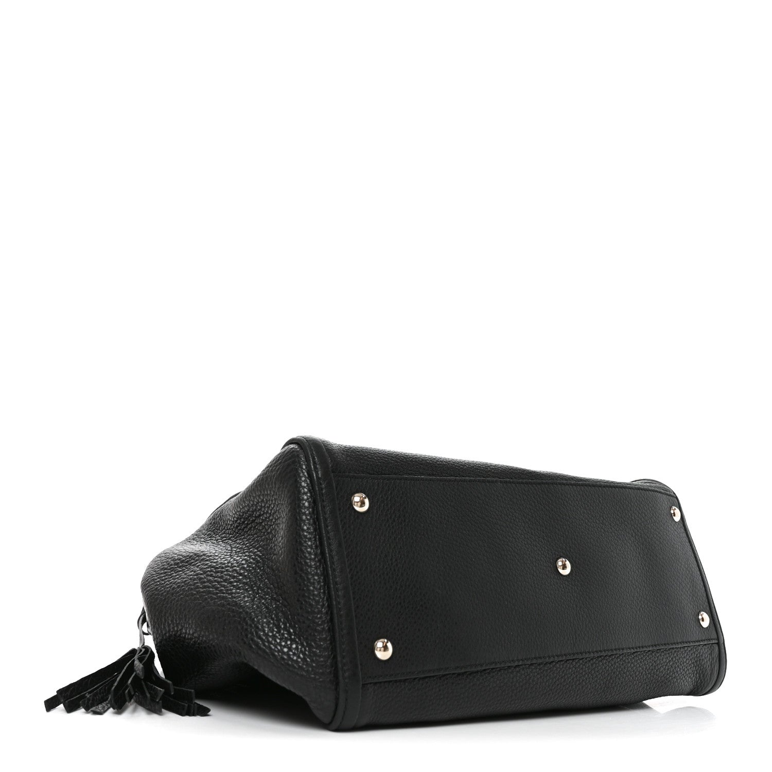 Gucci Pebbled Calfskin Medium Soho Shoulder Bag Black