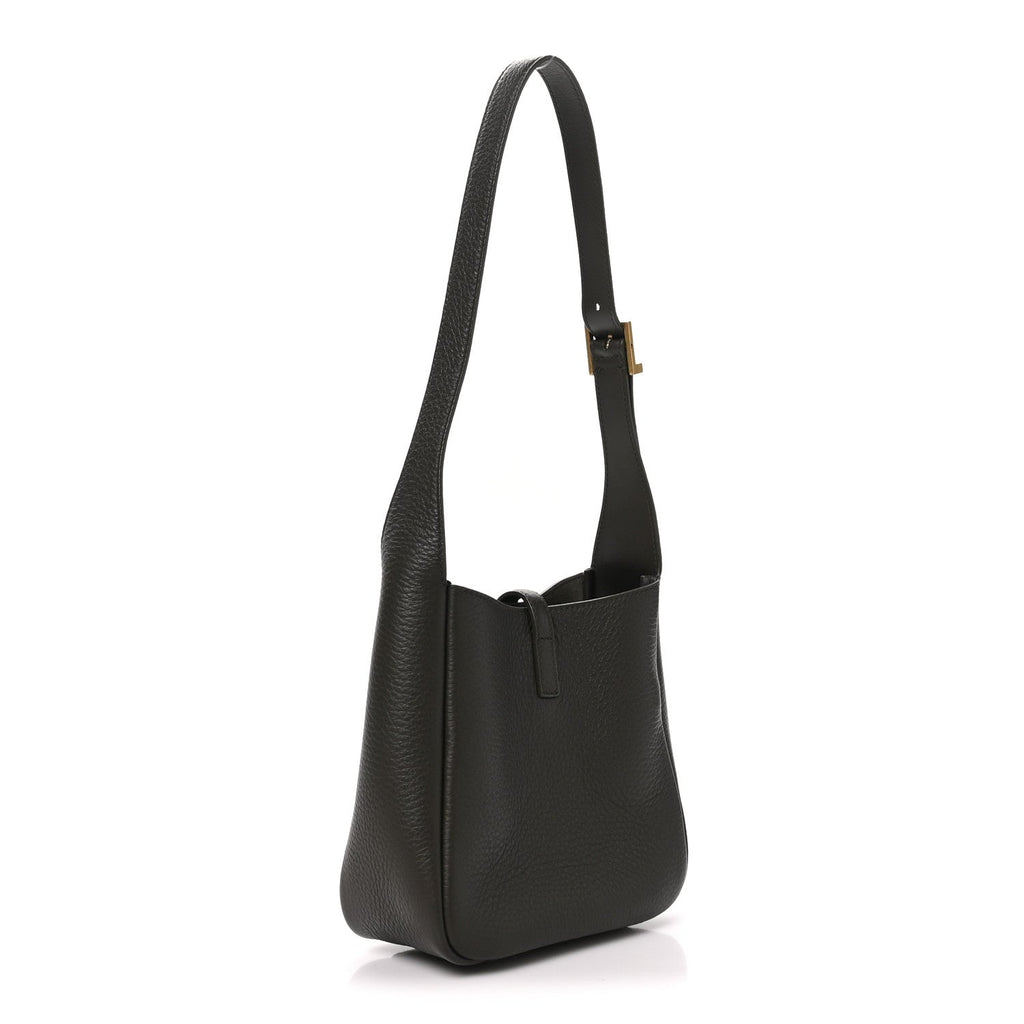 Saint Laurent Grained Deerskin Baby Supple Le 5 A 7 Hobo Light Musk