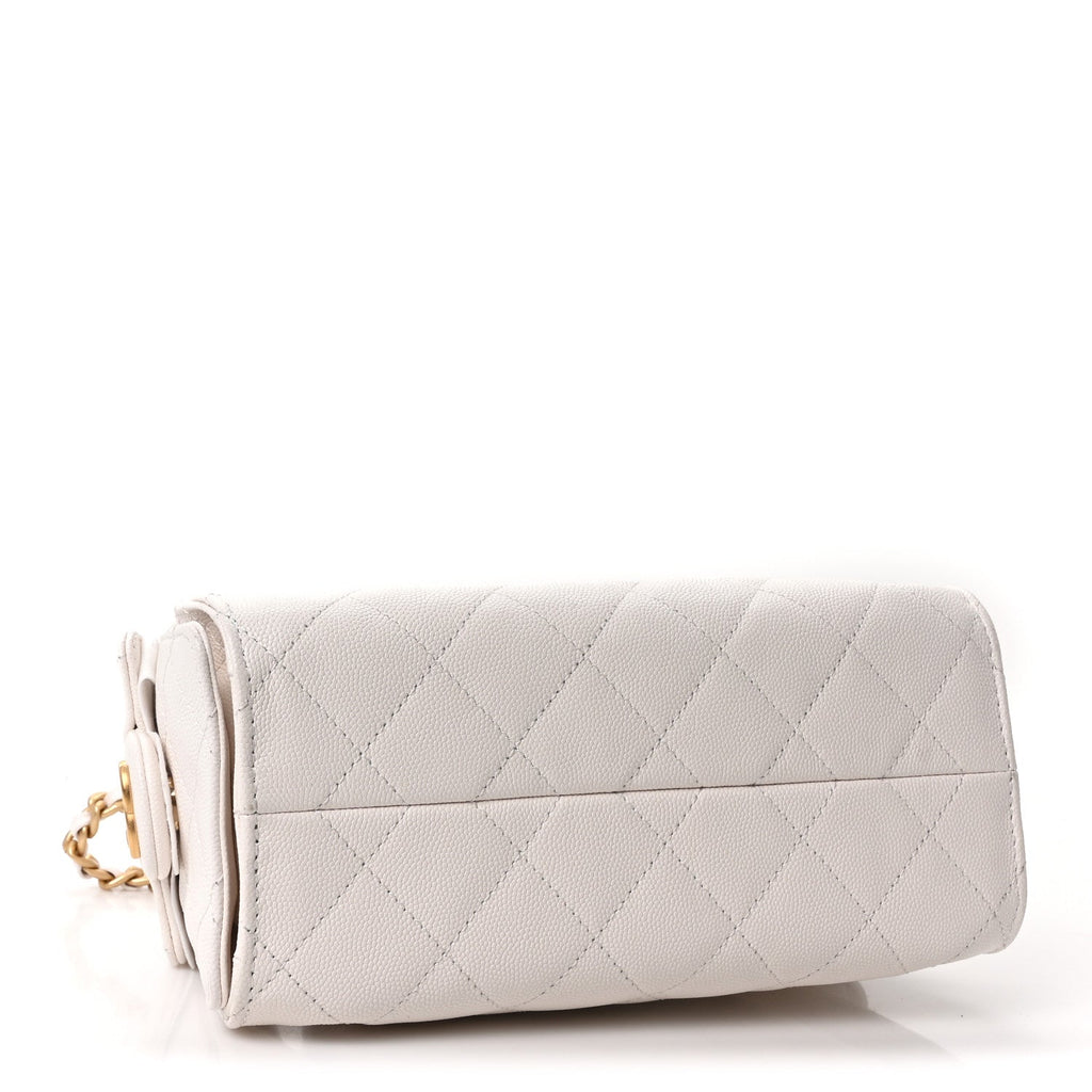 Chanel Caviar Quilted Mini Chanel 25 Handbag White