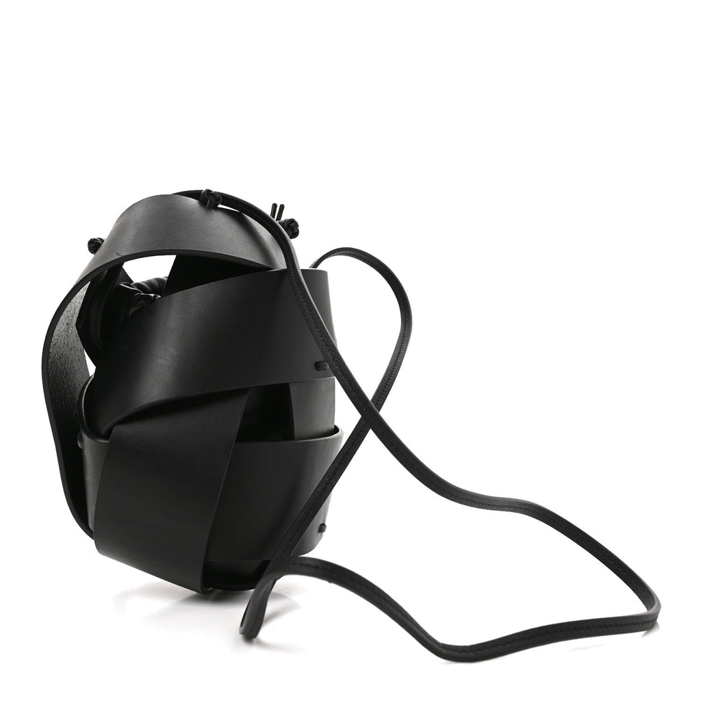 Loewe Calfskin Interlaced Pocket Bag Black