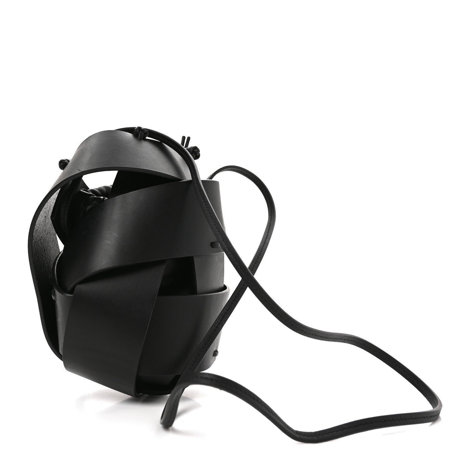 Loewe Calfskin Interlaced Pocket Bag Black