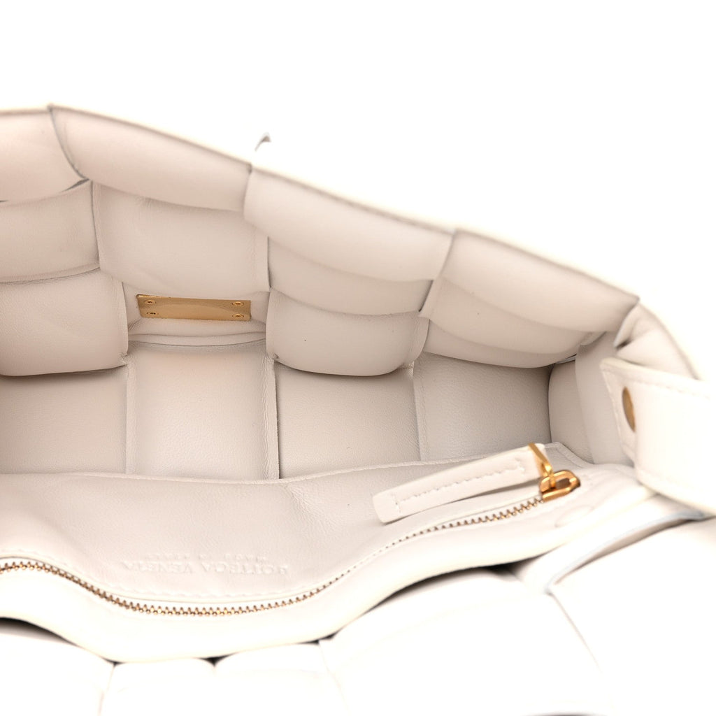 Bottega Veneta Nappa Maxi Intreccio Padded Cassette Crossbody Bag Chalk