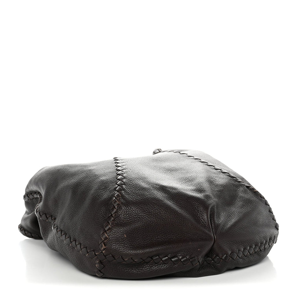 Bottega Veneta Cervo Deerskin Large Hobo Ebano