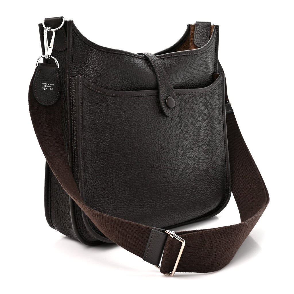 Hermès Taurillon Clemence Evelyne III PM Ebene