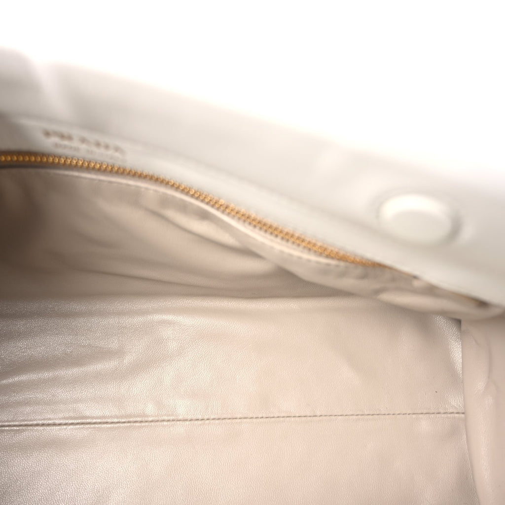 Prada Calfskin Medium Enchaine Bag Bianco
