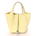 Hermès Taurillon Clemence Picotin Lock 18 PM Jaune Milton
