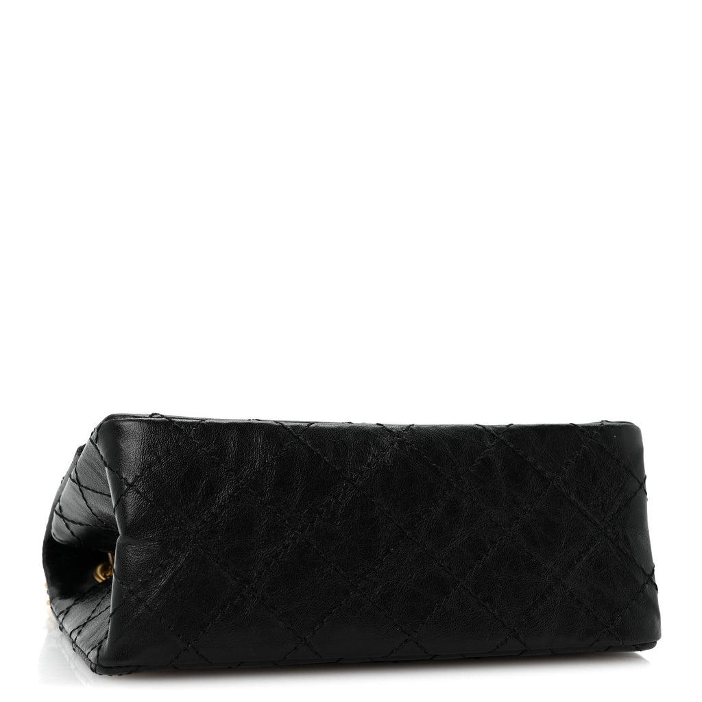 Chanel Aged Calfskin Quilted 2.55 Reissue Mini Flap Black