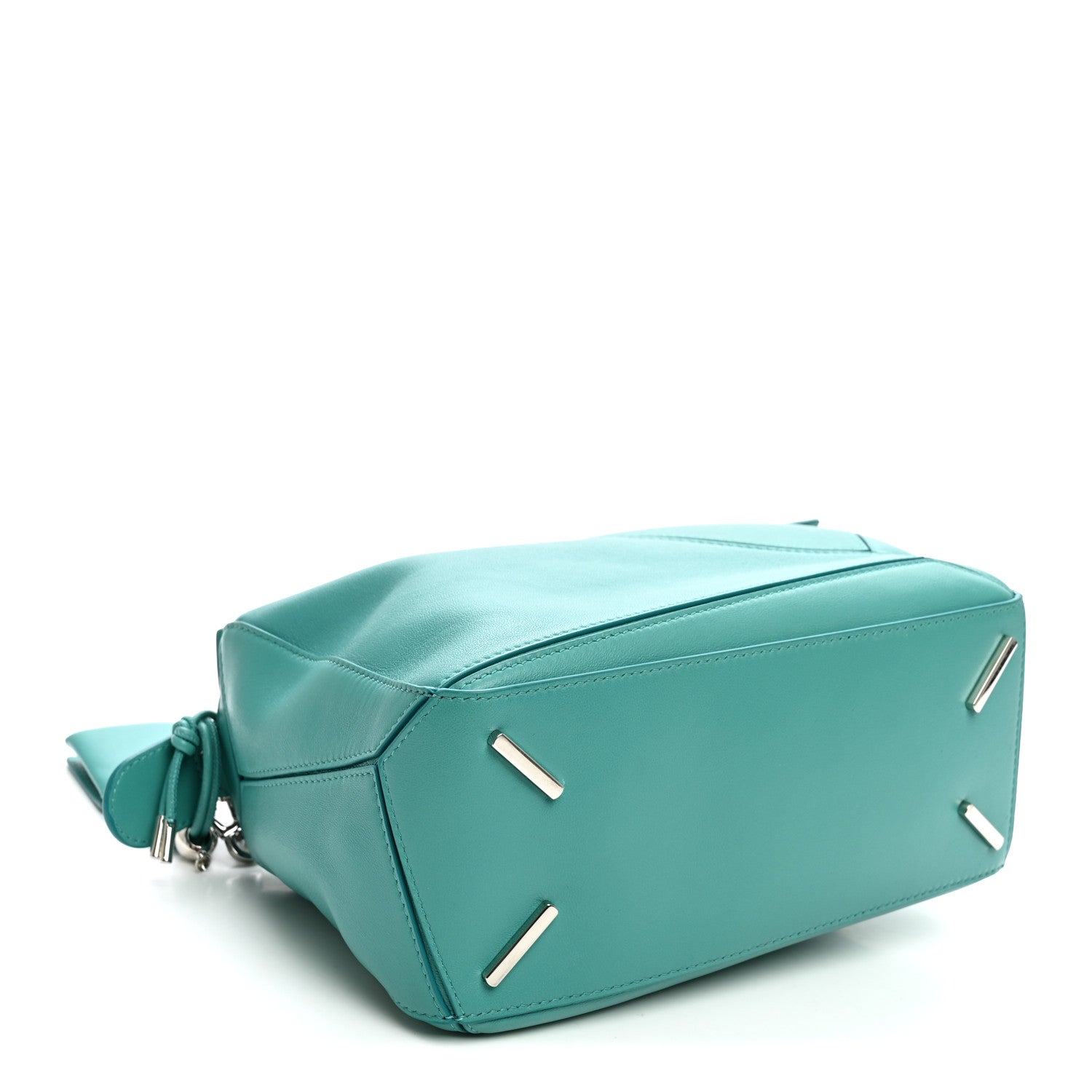 Loewe Nappa Lambskin Small Featherlight Puzzle Bag Aquamarine